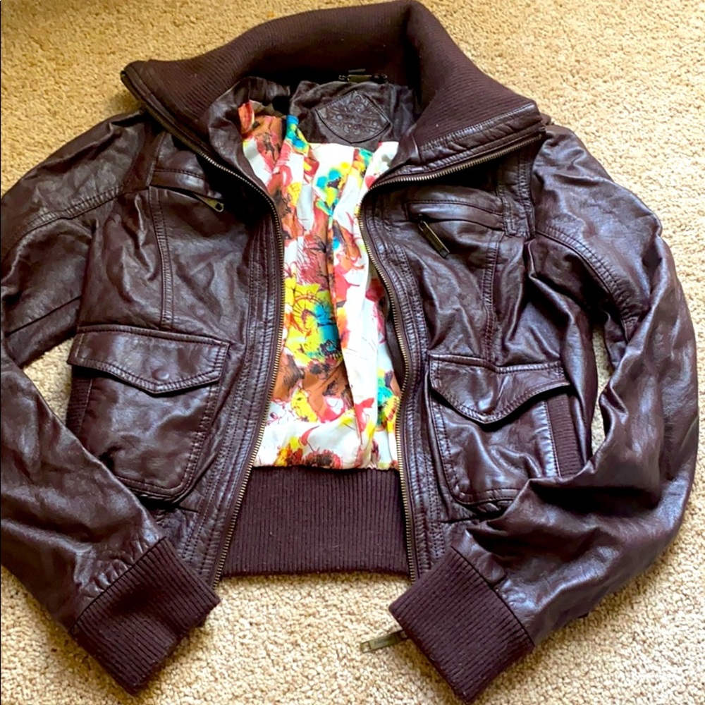 Faux leather jacket